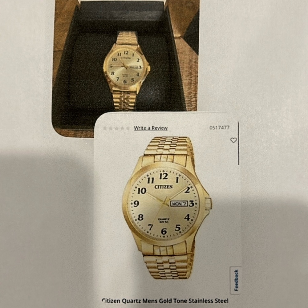 Citizen Quarts men’s gold tone, stainless steel watch